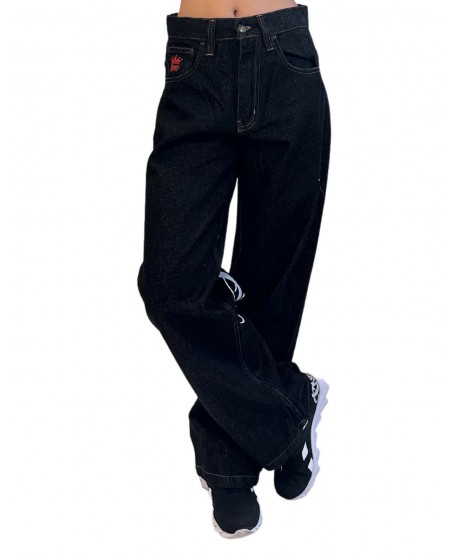 RBLS Only God Can Judge Black Baggy Jeans by BSAT