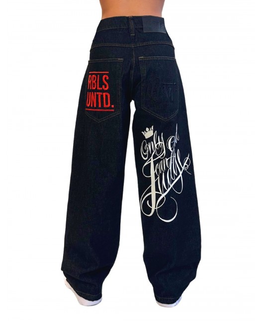 RBLS Only God Can Judge Black Baggy...