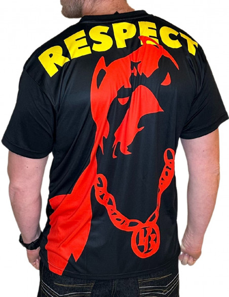 Pitbos Respect T-Shirt Black/Red/Yellow