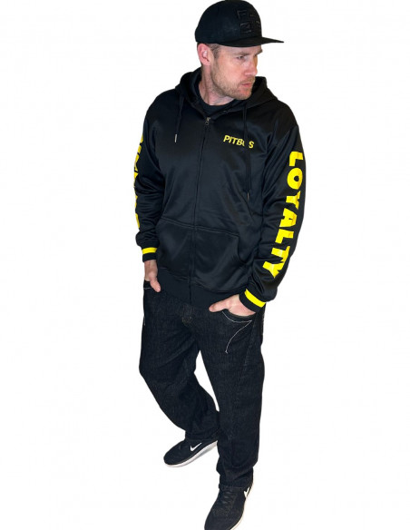 Pitbos Respect & Loyalty ZipHoodie Black/Red/Yellow