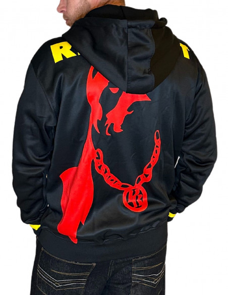 Pitbos Respect & Loyalty ZipHoodie Black/Red/Yellow