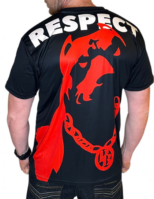 Respect Tee Black/Red/White by Pitbos