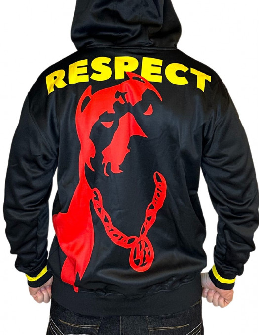 Pitbos Respect & Loyalty ZipHoodie Black/Red/Yellow