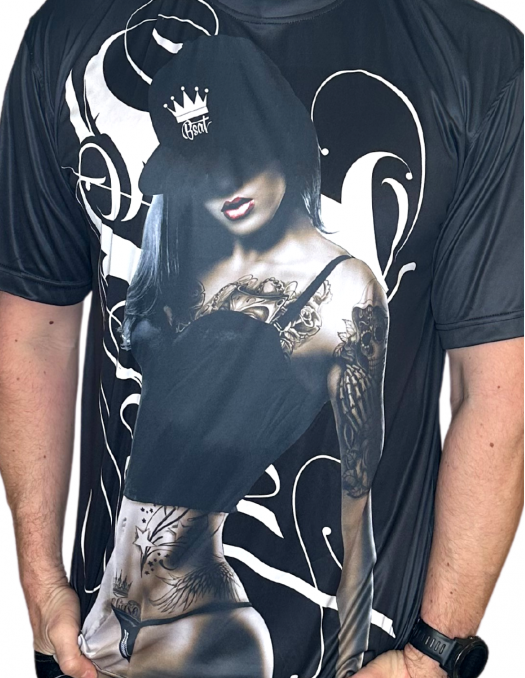 Capped Chica Art T-Shirt by BSAT