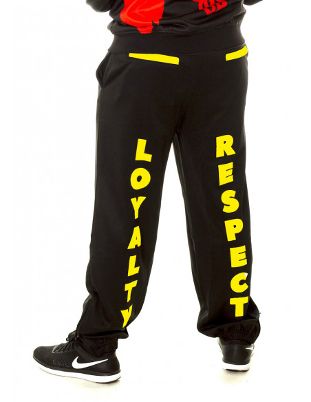 Pitbos Respect &Loyalty Sweatpants Black/Red/Yellow