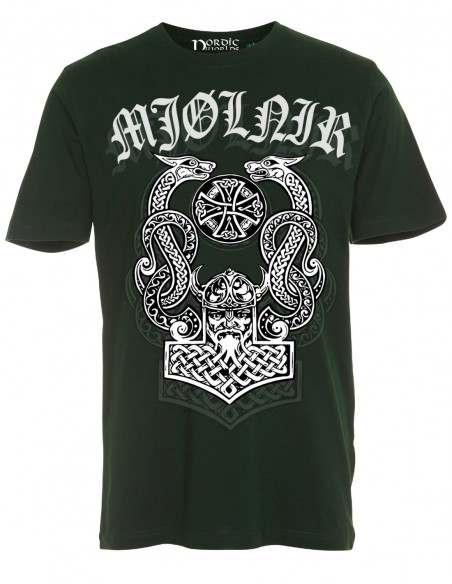 Mjølnir T-Shirt Bottle Green by Nordic Worlds X Dimon Taturin