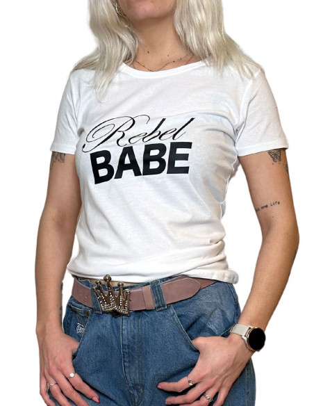 BSAT Rebel Babe Organic Cotton T-Shirt White