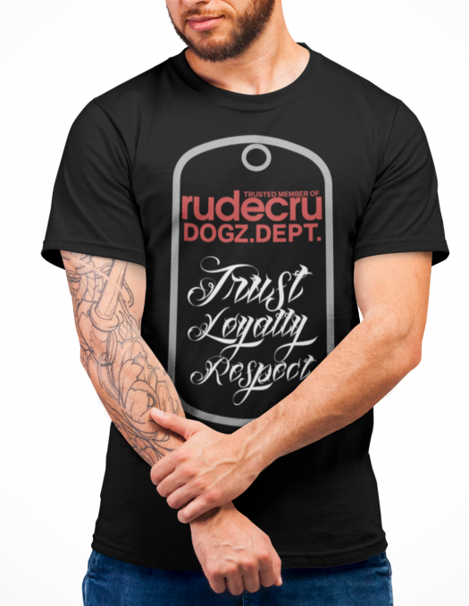 RudeCru Dogz T-Shirt by Pitbos Black