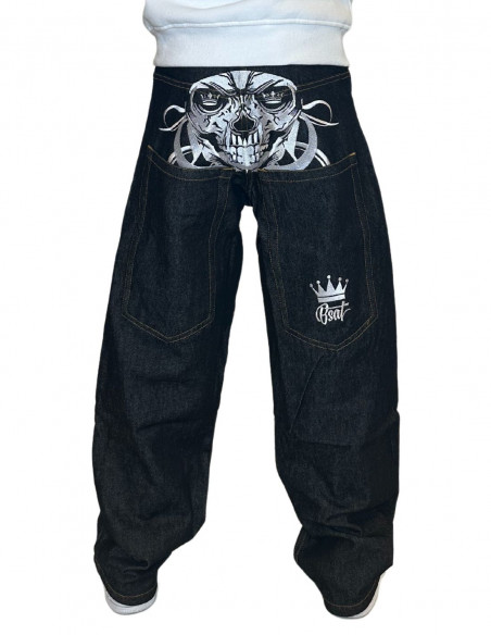 BSAT Skull Embroidery Baggy Jeans *limited edition*