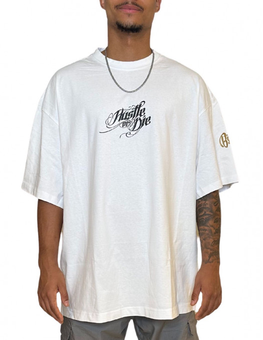 BSAT Hustle CPH X Baggy 90's T-Shirt White