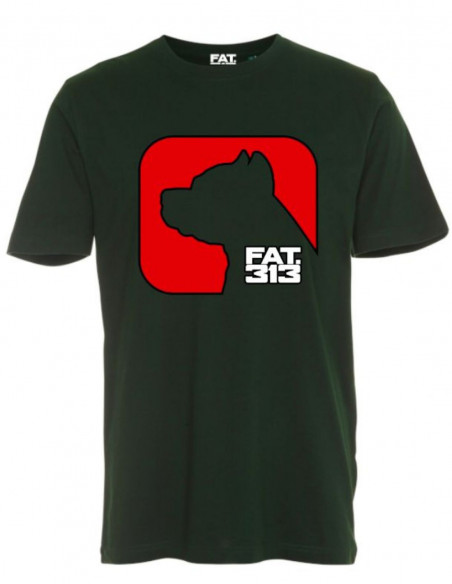 Fatcap Logo T-Shirt Bottle Green by FAT313
