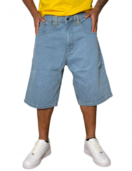 BSAT Baggy Denim Shorts Sky Blue
