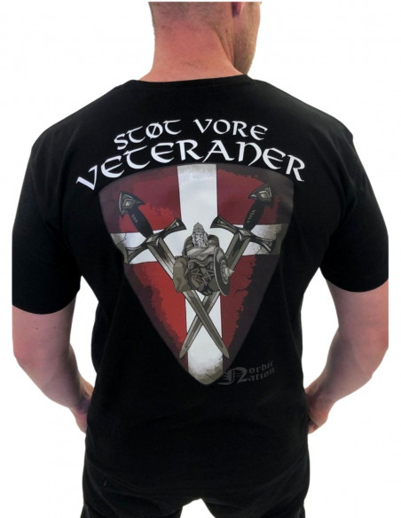 Støt vore Veteraner T-Shirt Black Back by Nordic Worlds Premium Cotton