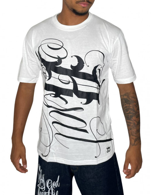 BSAT Art Script T-Shirt WhiteNBlack...