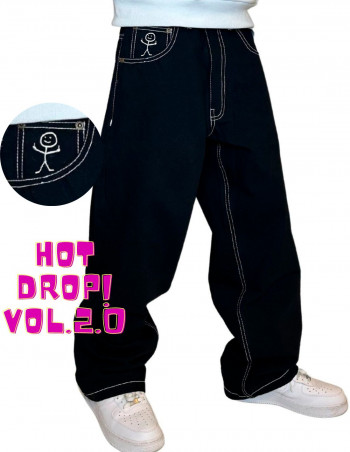 Baggy jeans med cool - Køb store hiphop bukser på tilbud her