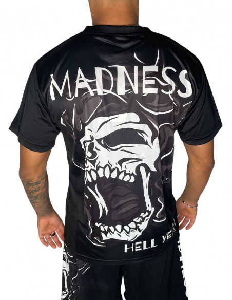 Madness Skull T-Shirt BlackNWhite by BSAT