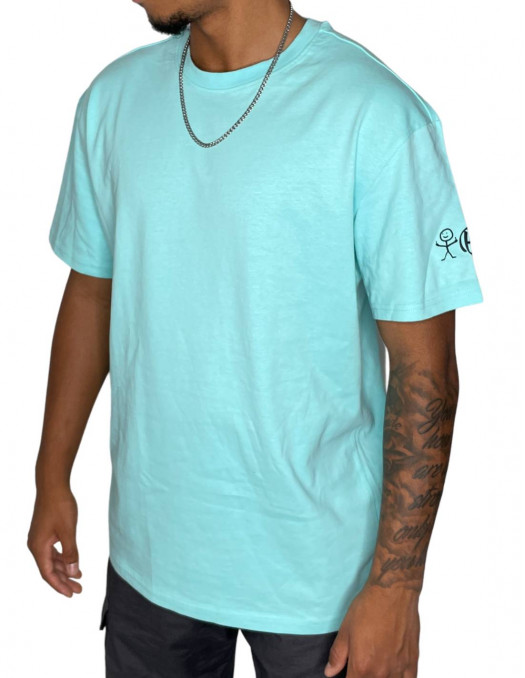 Stickman Baggy T-Shirt Light Sky blue by BSAT