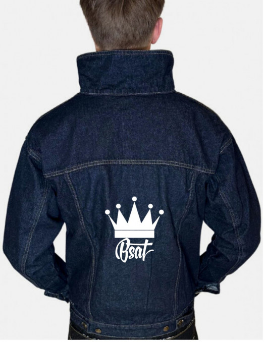 BSAT Denim Crown Logo Jacket Indigo Blue