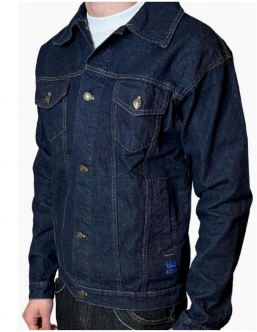 BSAT Denim Crown Logo Jacket Indigo Blue