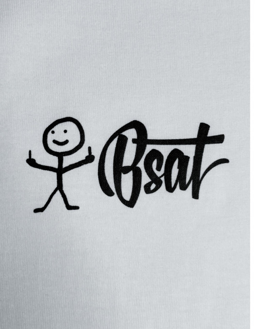 BSAT Stickman Logo T-Shirt White