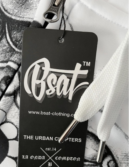 BSAT Praying Skull ZipHoodie WhiteNBlack