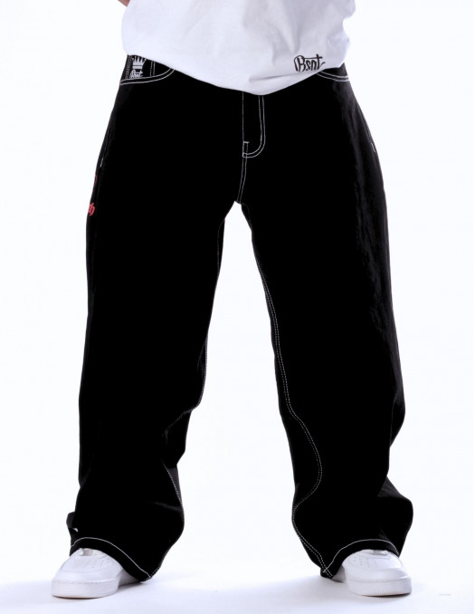 BSAT HUSTLA Baggy Jeans RedNWhite...