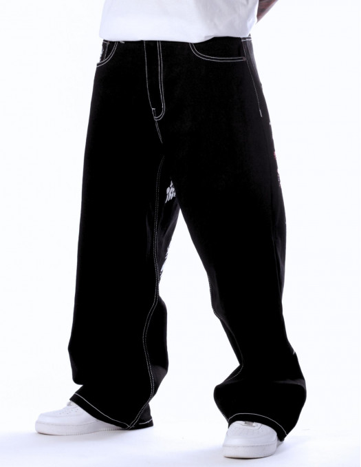 BSAT HUSTLA Baggy Jeans RedNWhite...