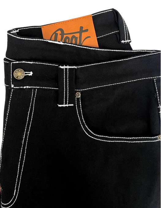 BSAT HUSTLA Baggy Jeans RedNWhite...