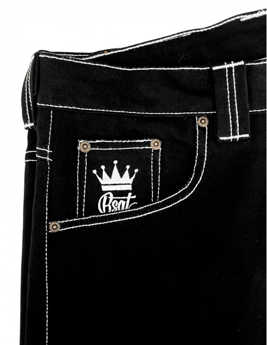 BSAT HUSTLA Baggy Jeans RedNWhite...