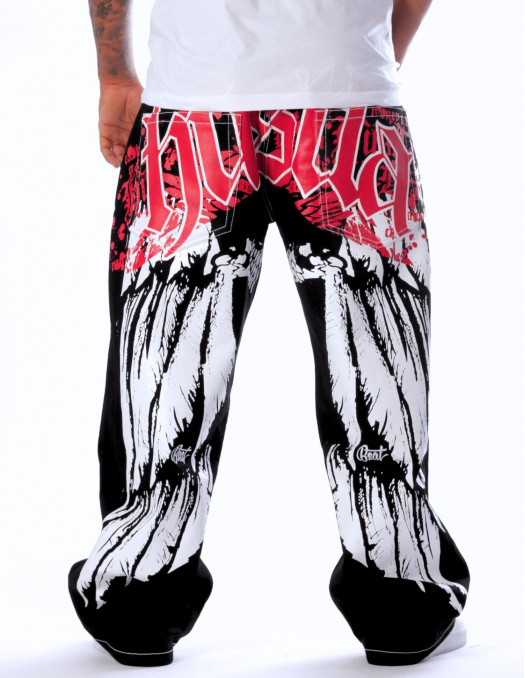 BSAT HUSTLA Baggy Jeans RedNWhite...