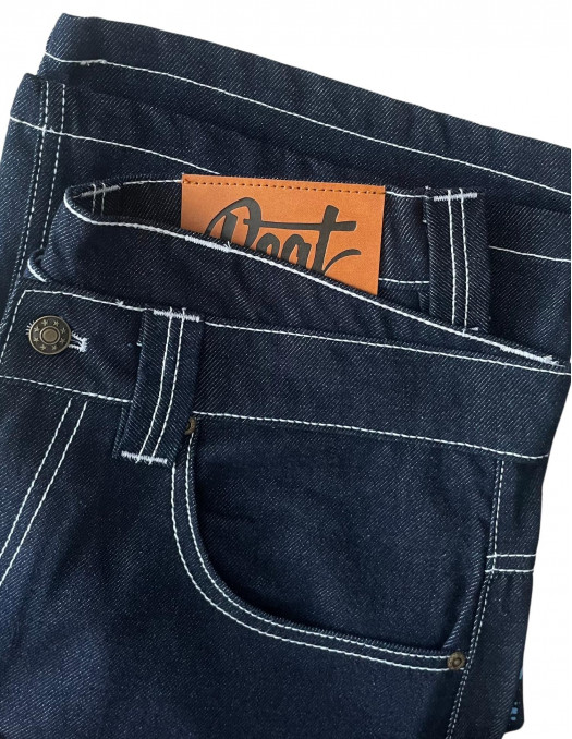 BSAT HUSTLA Baggy Jeans BlueNWhite...