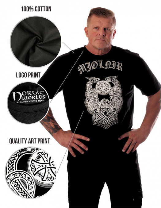 Mjolnir Tee Nordic Worlds X DimonTaturin