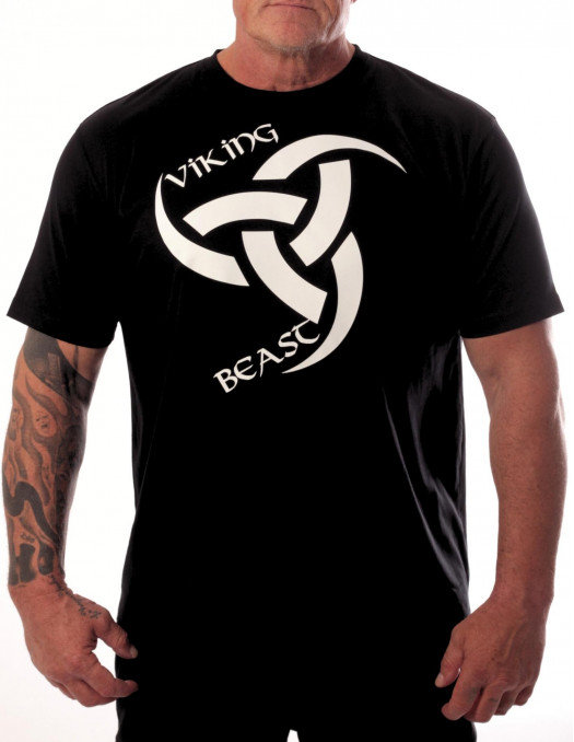 Viking Beast & Odins Horn T-Shirt BlackNWhite