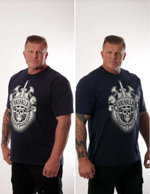 Valhalla Organic Cotton Navy T-Shirt...