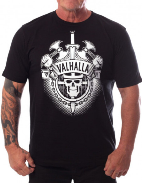Valhalla T-shirt Front White by Nordic Worlds Premium Cotton