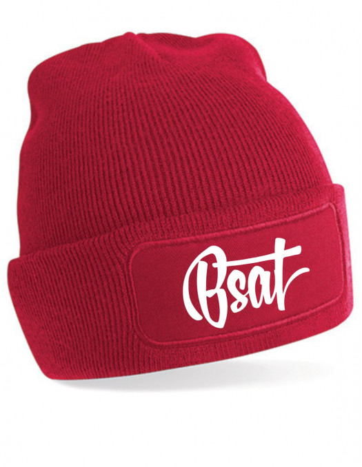 BSAT The Classic Beanie Red/White