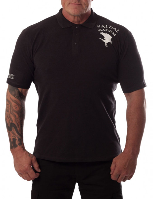 Valhal Stretch Poloshirt Heather Black by Nordic Worlds