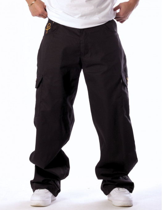 BSAT Stickman Cargo Pants Black Gold...