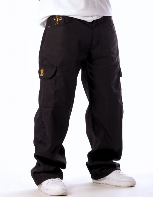 BSAT Stickman Cargo Pants Black Gold...