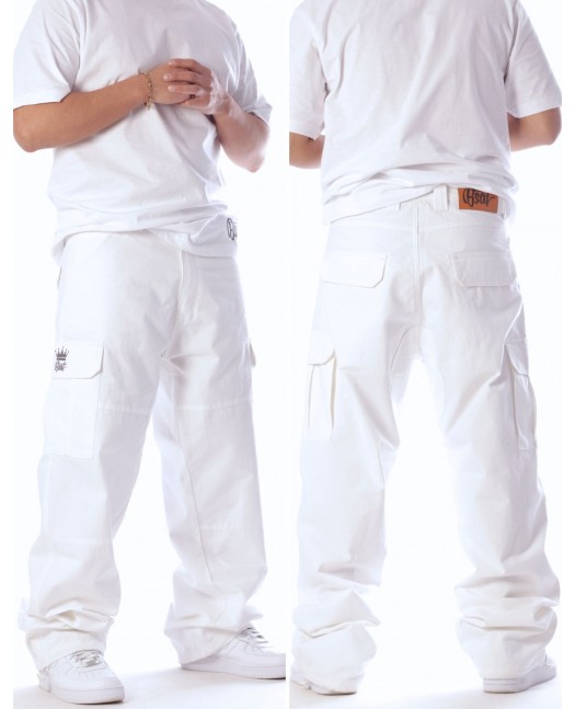 CPH X Baggy Cargo Pants White by BSAT