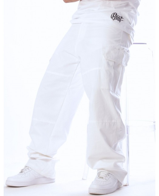 CPH X Baggy Cargo Pants White by BSAT