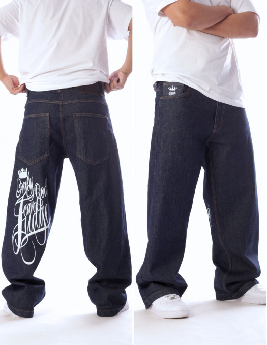 Only God Can Judge Jeans Indigo Blue...