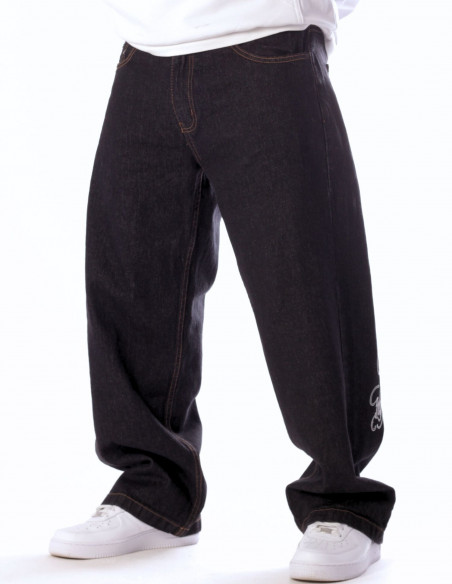 Good Times Sad Times Baggy Jeans Black by BSAT