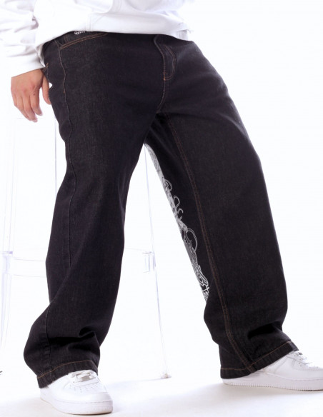 Good Times Sad Times Baggy Jeans Black by BSAT