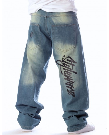 Stylewarz Baggy Jeans Blue Spray Washed by BSAT