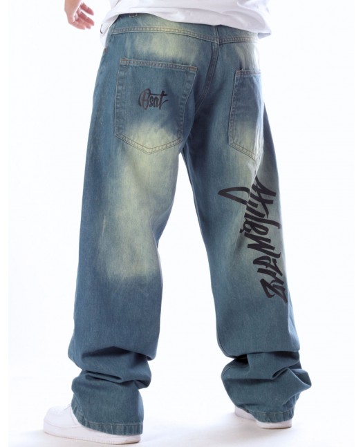 Stylewarz Baggy Jeans Blue Spray...