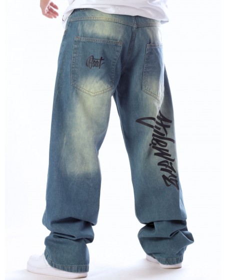 Stylewarz Baggy Jeans Blue Spray Washed by BSAT