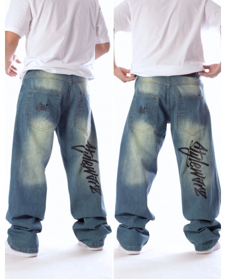 Stylewarz Baggy Jeans Blue Spray Washed by BSAT