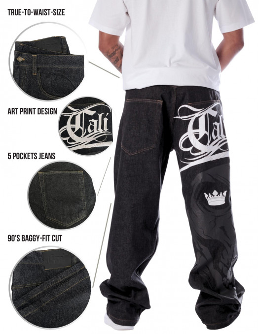 Cali Skull Grey Baggy by BSAT