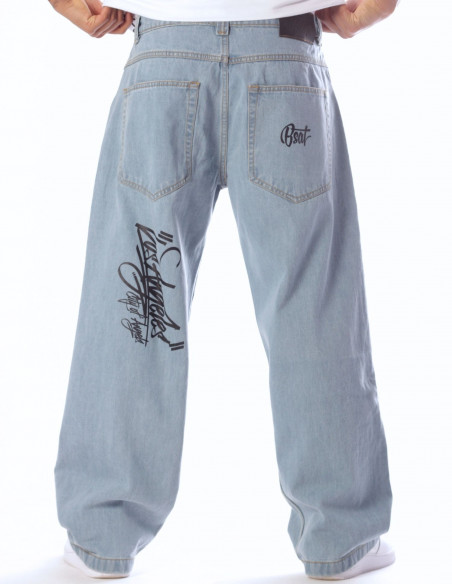 Los Angeles Baggy Jeans Sky Blue by BSAT